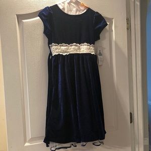 Velvet big girls velvet blue dress